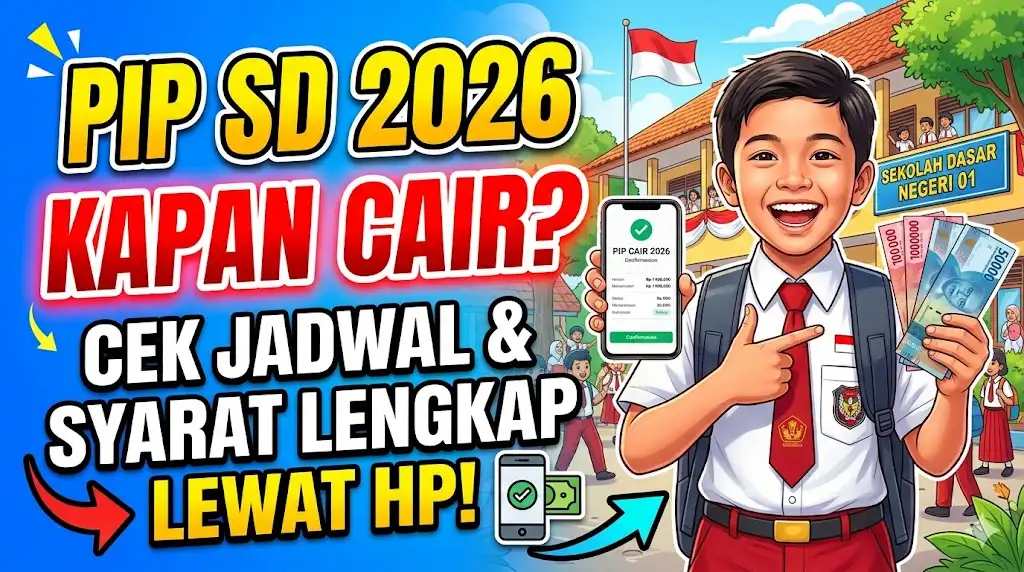 Bantuan Anak Sekolah SD 2026 Kapan Cair, Cek Jadwal Lengkap & Syarat Terima PIP Lewat HP