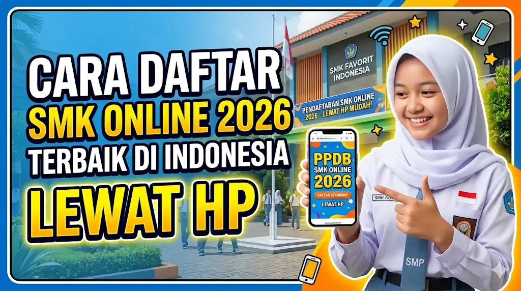 Cara Daftar SMK Online 2026 Terbaik di Indonesia Lewat HP