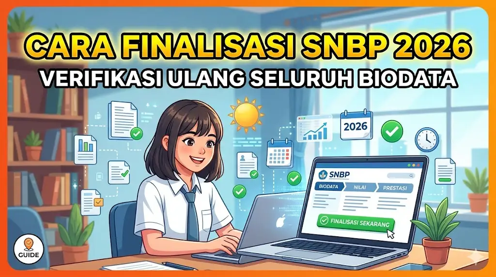 Cara Finalisasi SNBP 2026 Verifikasi Ulang Seluruh Biodata ukuran gambar
