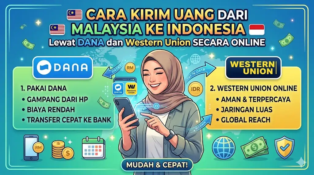 Cara Kirim Uang dari Malaysia ke Indonesia, Lewat DANA dan Western Union Secara Online