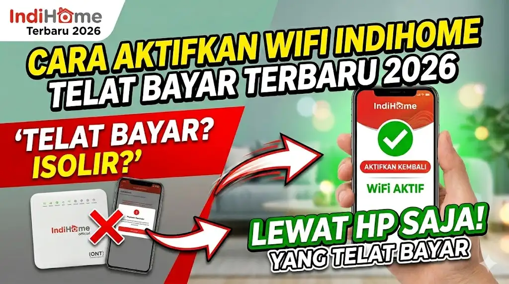 Cara Mengaktifkan WiFi IndiHome yang Telat Bayar Lewat HP Terbaru 2026