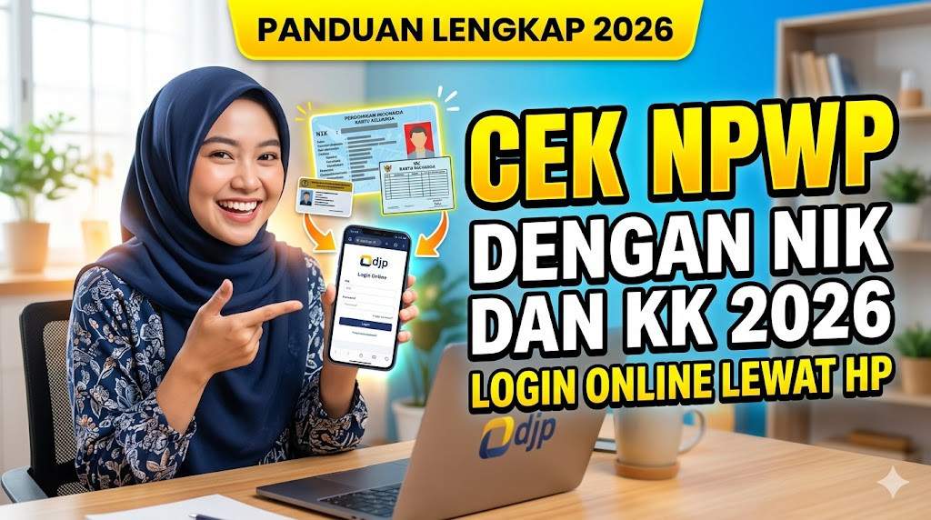 Cek NPWP dengan NIK dan KK 2026 Login Online Lewat HP