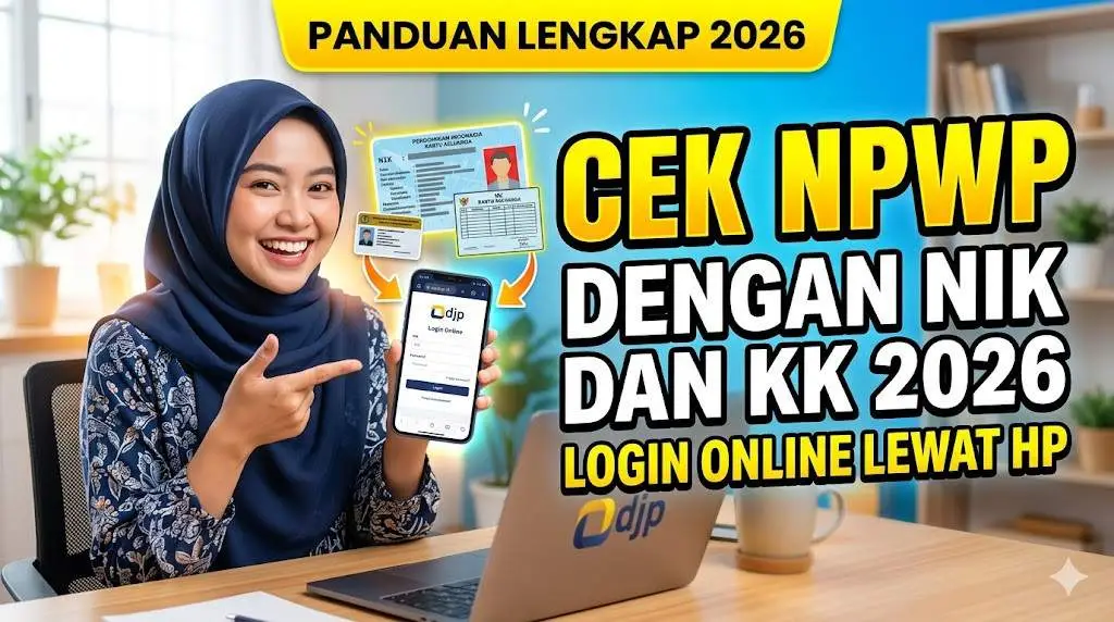 Cek NPWP dengan NIK dan KK 2026 Login Online Lewat HP