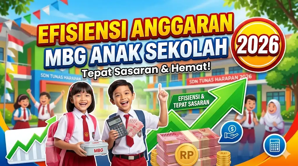 Efisiensi Anggaran MBG Anak Sekolah 2026, Cek Update Informasi Selengkapnya