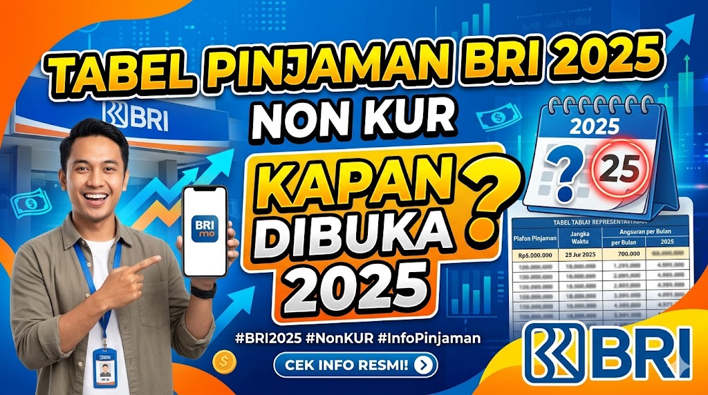 Tabel Pinjaman BRI 2025 Non KUR Kapan Dibuka? Cek Selengkapnya
