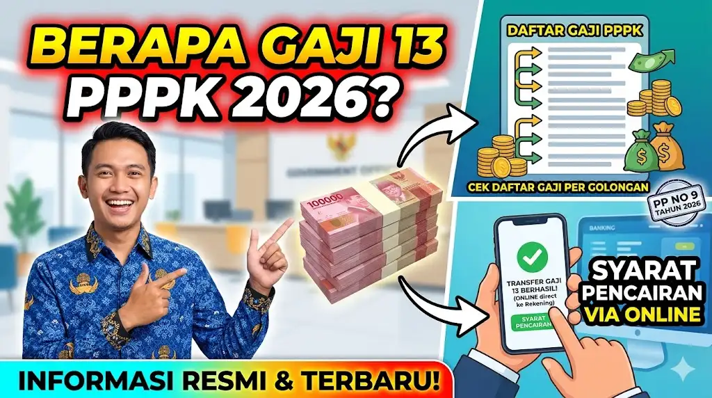 berapa gaji 13 pppk 2026, cek daftar gaji pppk dan syarat pencairan melalui online