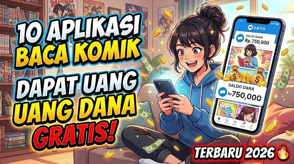 10 Aplikasi Baca Komik Dapat Uang Saldo DANA Gratis Terbaru 2026