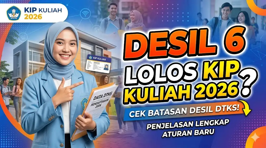Apakah Desil 6 Bisa Lolos KIP Kuliah 2026? Ini Penjelasan Mengenai Batasan Desil DTKS