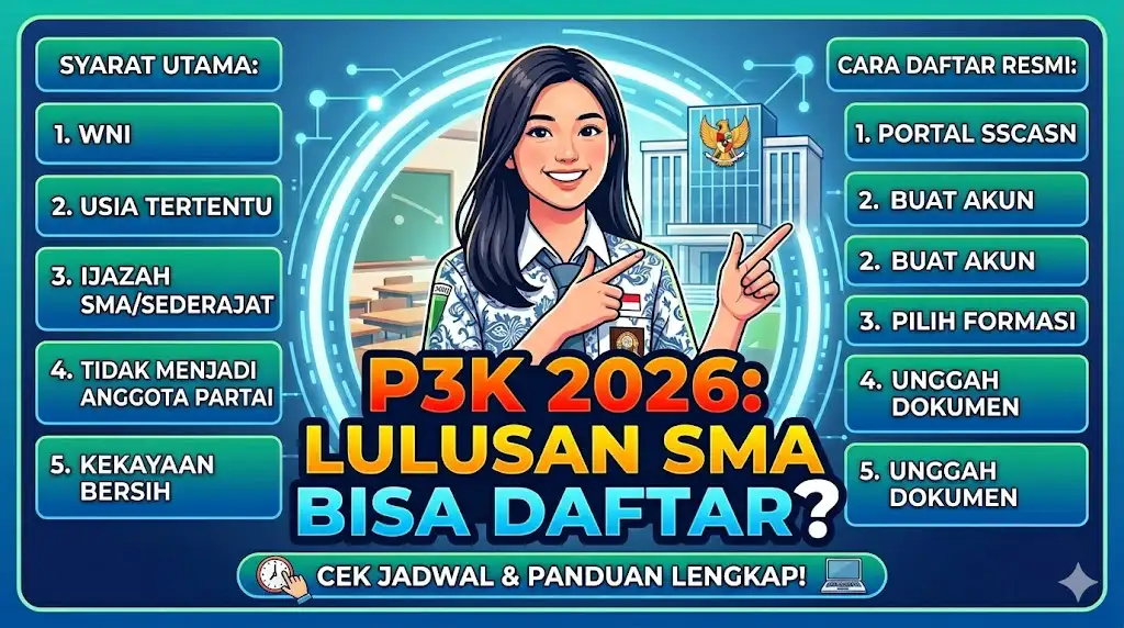 Apakah Lulusan SMA Bisa Daftar P3K (PPPK) 2026, Cek Syarat dan Pendaftaran Resminya