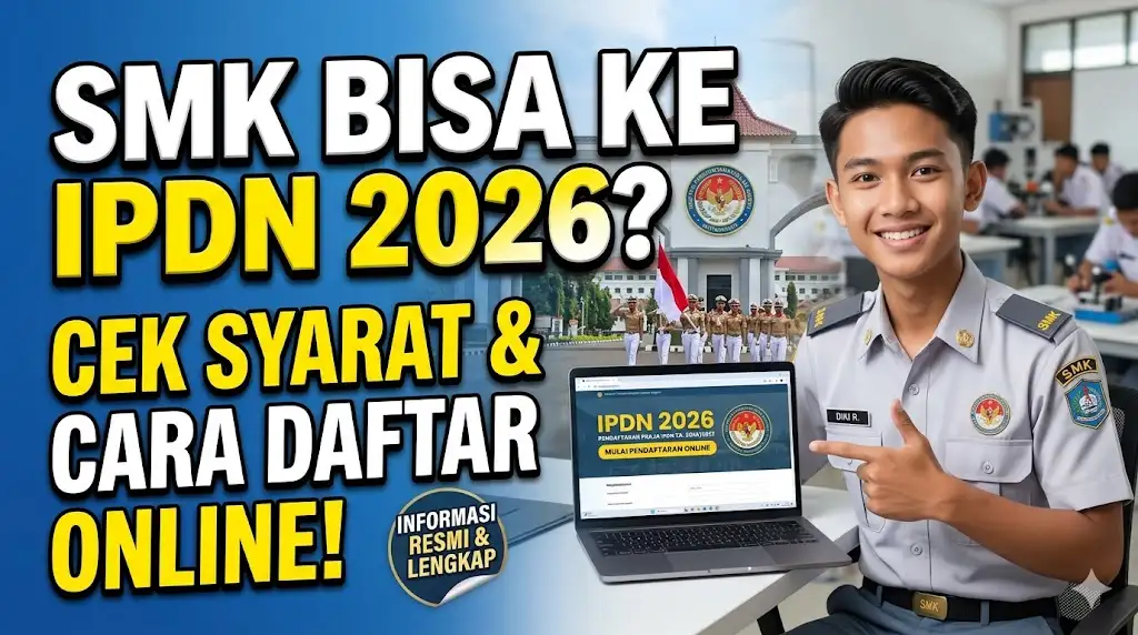 Apakah SMK Bisa Daftar IPDN 2026, Cek Syarat dan Cara Daftar Masuk IPDN Secara Online