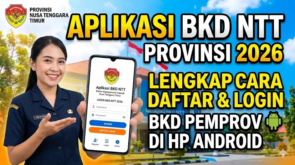 Aplikasi BKD NTT Provinsi 2026, Lengkap Cara Daftar dan Login BKD Pemprov di HP Android