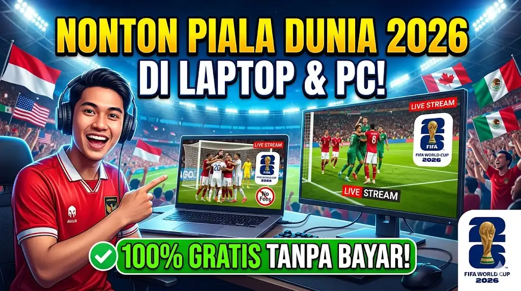 Aplikasi Nonton Piala Dunia 2026 di Laptop dan PC Gratis Tanpa Bayar