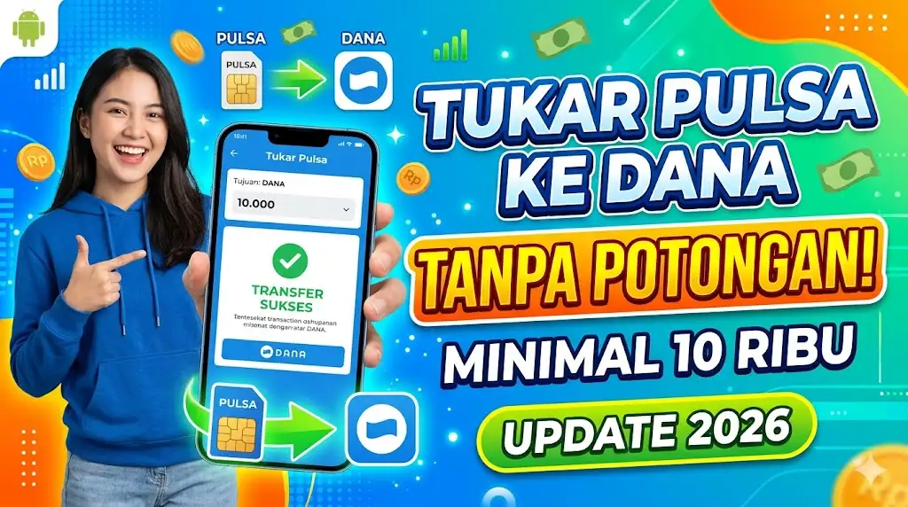 Aplikasi Tukar Pulsa ke DANA Minimal 10 Ribu Tanpa Potongan Update 2026