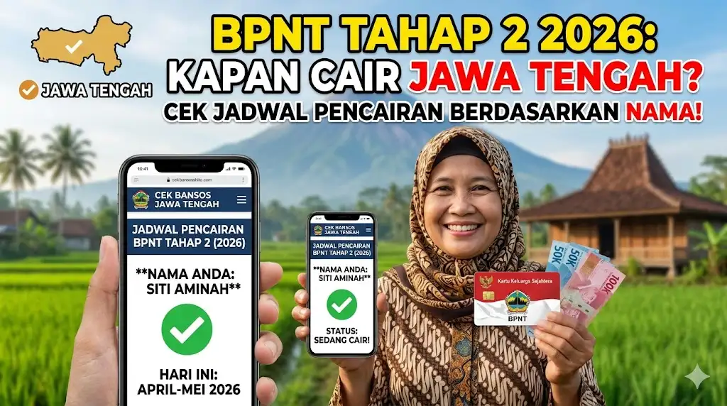 BPNT Tahap 2 2026 Kapan Cair Jawa Tengah, Cek Jadwal Pencairan Berdasarkan Nama