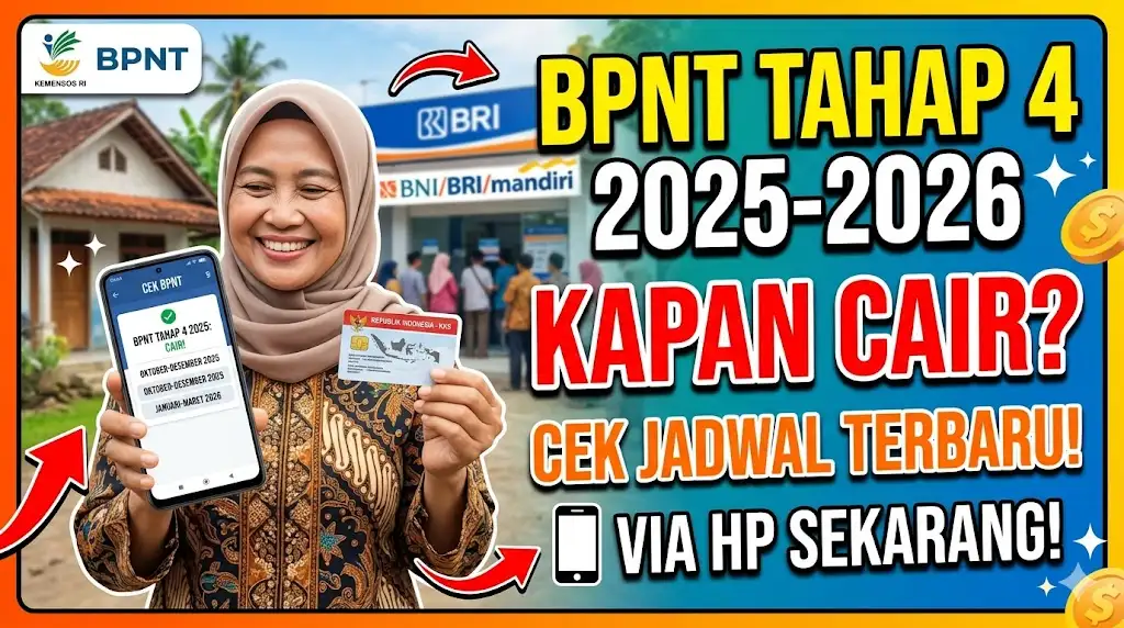 BPNT Tahap 4 2025 Kapan Cair, Cek Jadwal Pencairan Lewat HP Terbaru 2026