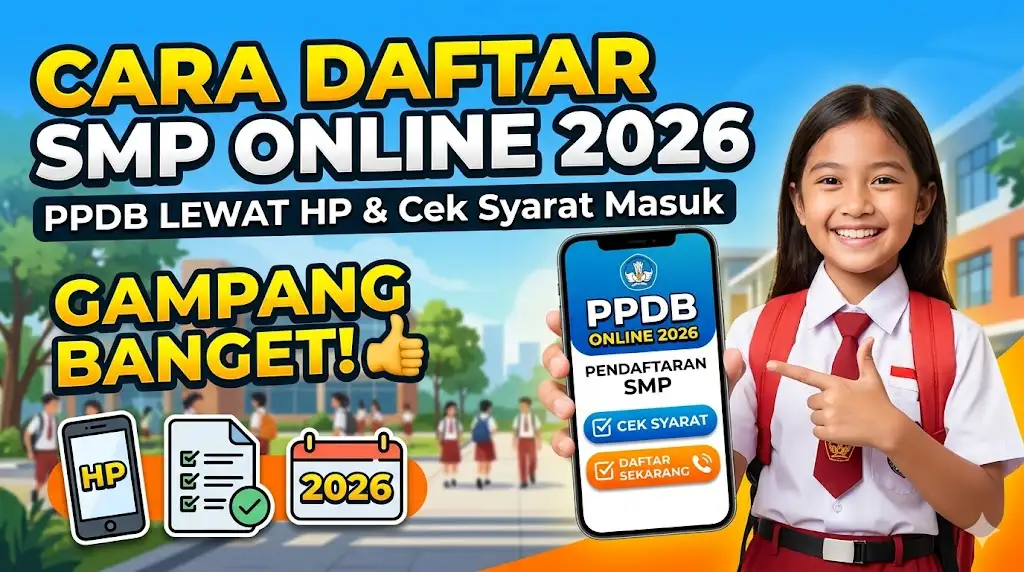 Bagaimana Cara Daftar SMP Online 2026, Cek Syarat Pendaftaran Masuk SMP PPDB Lewat HP