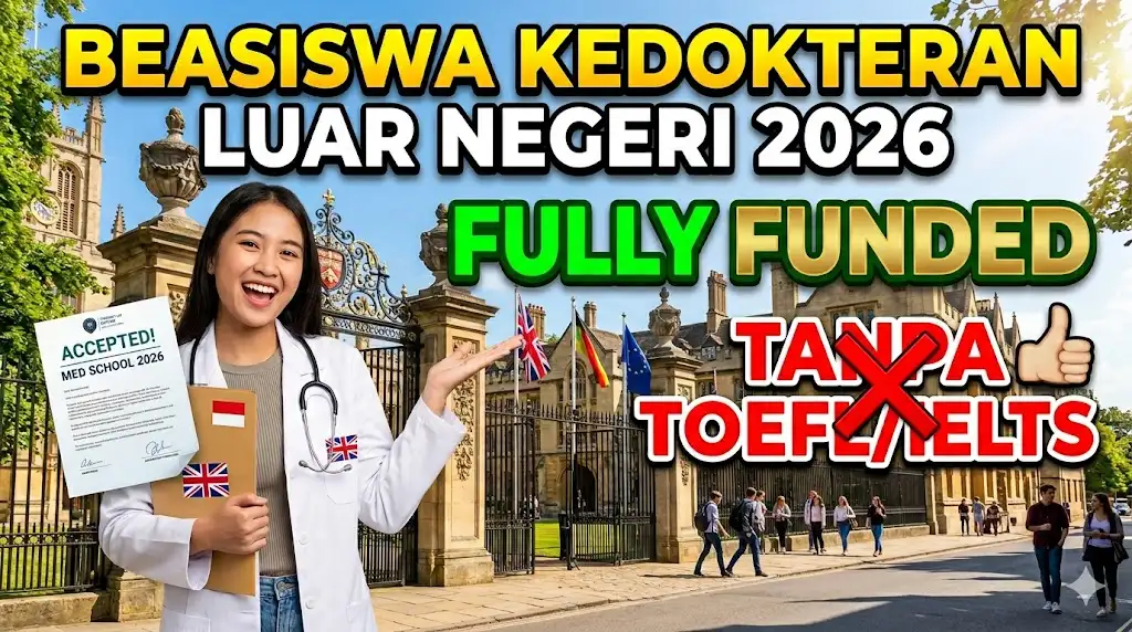 Beasiswa Kedokteran Luar Negeri 2026 Fully Funded Tanpa TOEFL