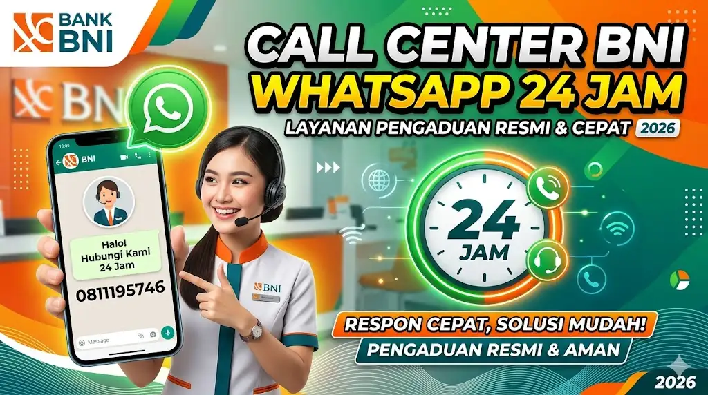 Call center BNI whatsapp 24 jam number Layanan Pengaduan Resmi & Cepat Bank BNI 2026