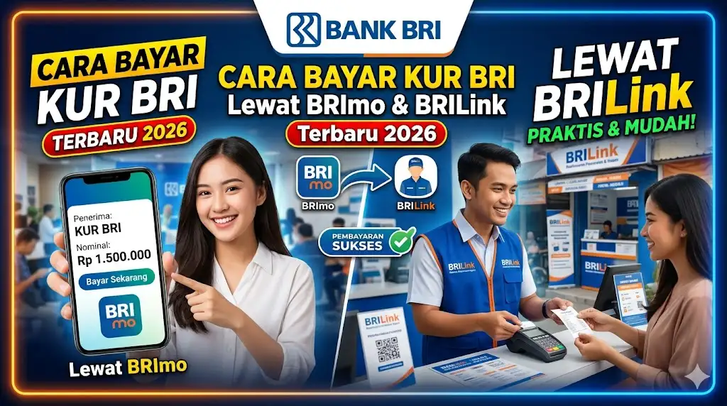 Cara Bayar KUR BRI Lewat BRImo dan BRILink Terbaru 2026