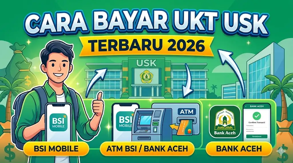 Cara Bayar UKT USK Lewat BSI Mobile, ATM, dan Bank Aceh Terbaru 2026