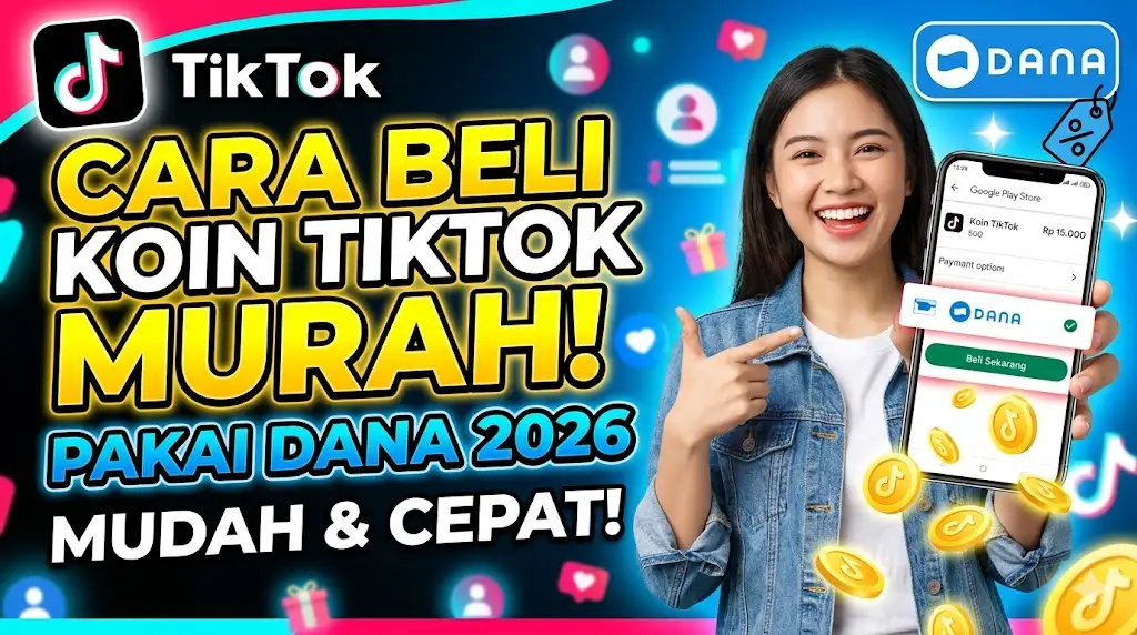 Cara Beli Koin TikTok Murah Pakai DANA di Google 2026