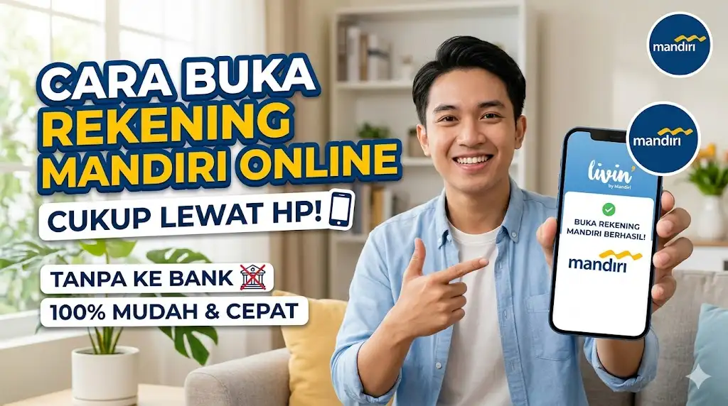 Cara Buka Rekening Mandiri Online Tanpa ke Bank Cukup Lewat HP (Panduan Lengkap 2026)