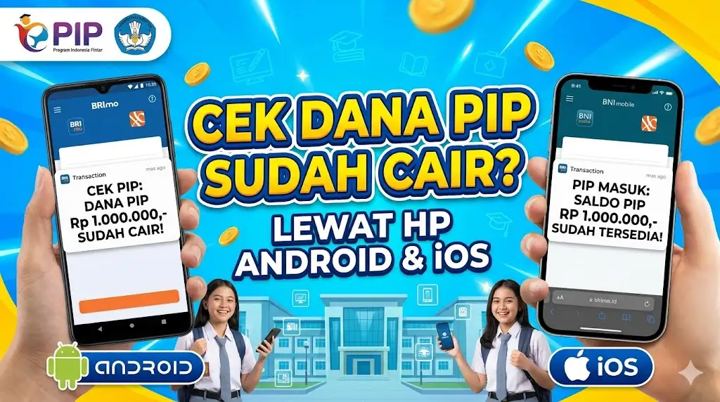Cara Cek Dana PIP Sudah Masuk Rekening atau Belum Lewat HP Android dan iOS