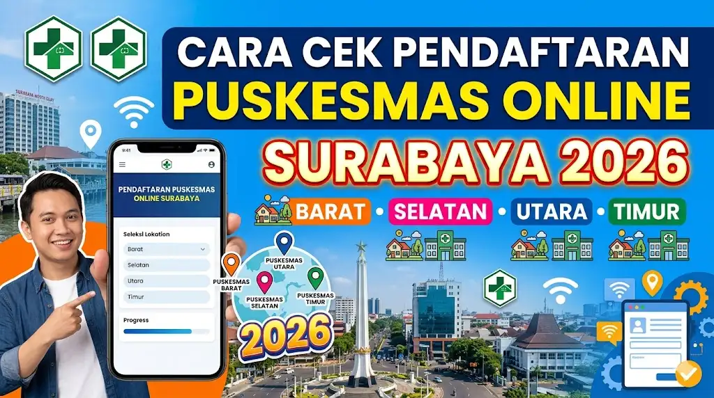 Cara Cek Pendaftaran Puskesmas Online Surabaya Barat, Selatan, Utara, dan Timur 2026