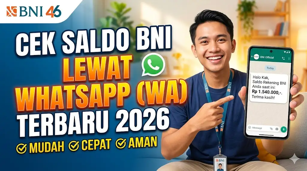 Cara Cek Saldo BNI Lewat WhatsApp (WA) Terbaru 2026 Mudah, Cepat, dan Aman