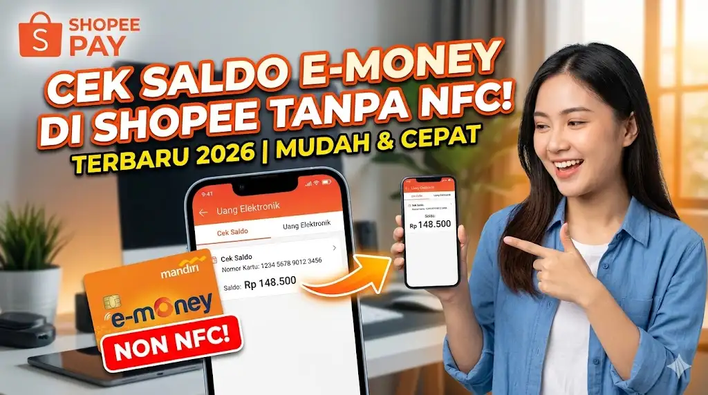 Cara Cek Saldo E-Money di Shopee Lewat HP Tanpa NFC Terbaru 2026