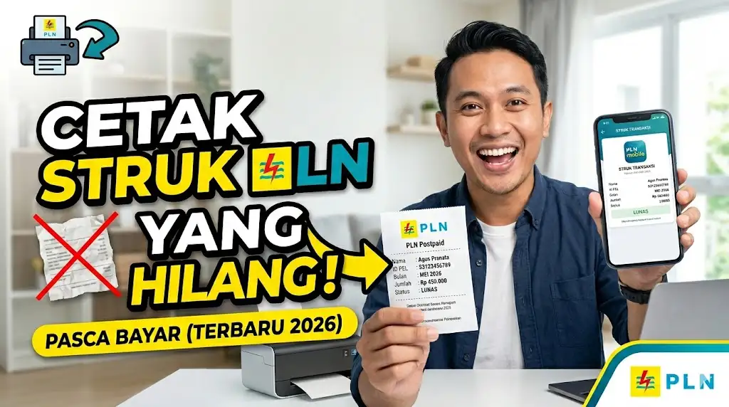 Cara Cetak Struk PLN Pasca Bayar yang Hilang Terbaru 2026