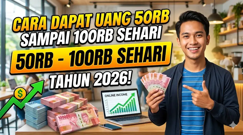 Cara Dapat Uang 50rb Sampai 100rb Sehari 2026 Mudah dan Cepat