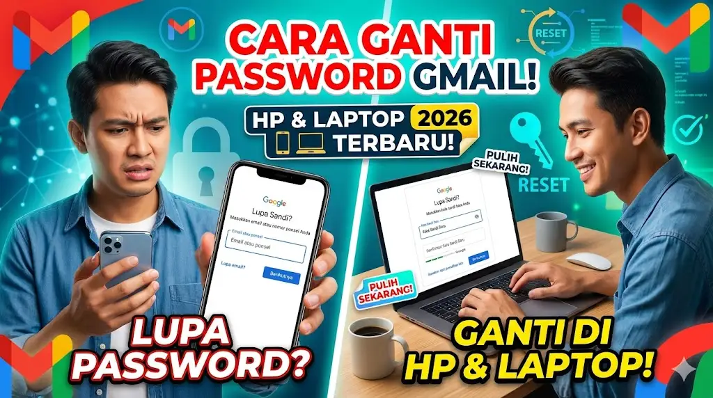 Cara Ganti Password Gmail yang Lupa Kata Sandi di HP dan Laptop Terbaru 2026