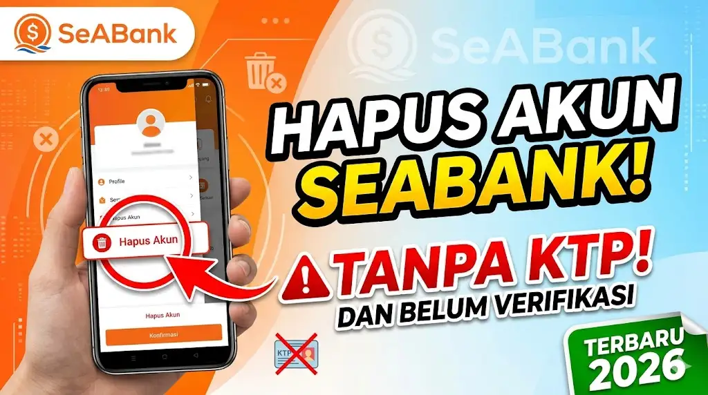 Cara Hapus Akun SeaBank yang Sudah Terdaftar dan Belum Verifikasi KTP (Terbaru 2026)