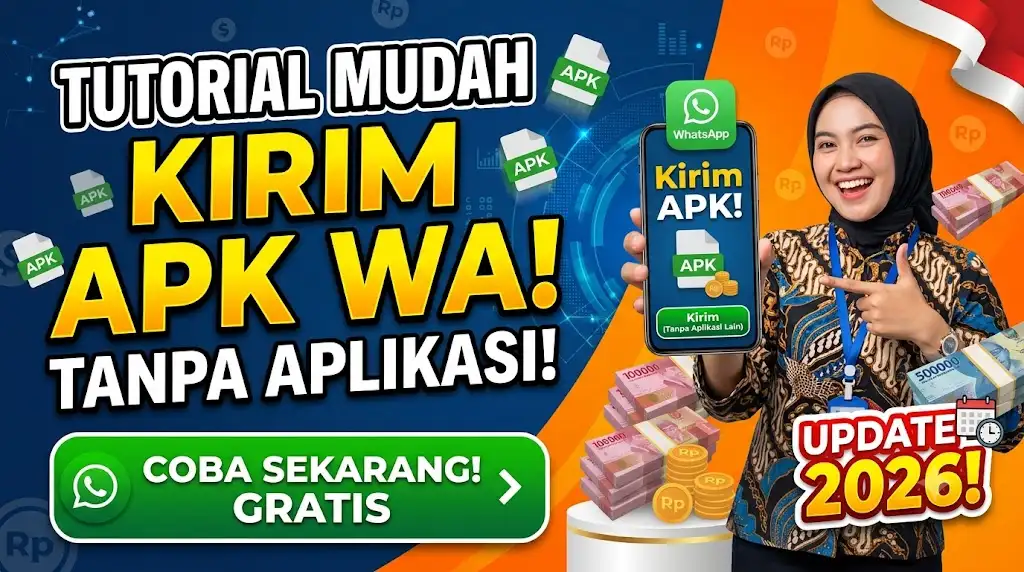 Cara Kirim APK Lewat WA (WhatsApp) Tanpa Aplikasi Update 2026