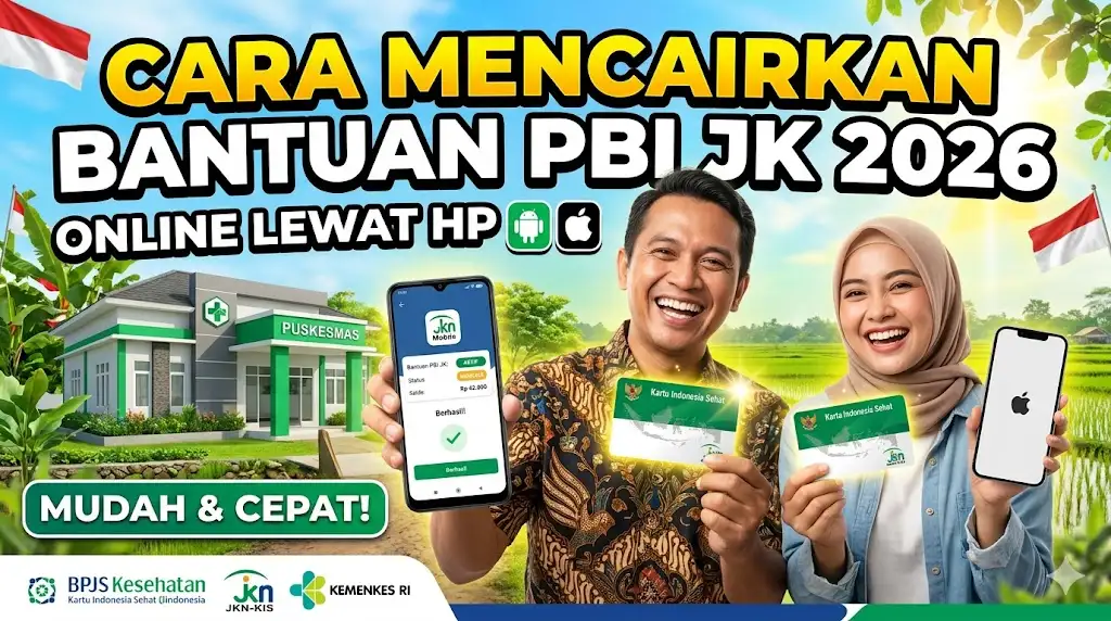 Cara Mencairkan Bantuan PBI JK 2026 Secara Online Lewat HP Android dan iOS