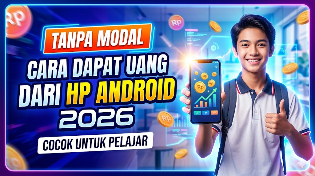 Cara Mendapatkan Uang dari HP Android 2026 Tanpa Modal Cocok untuk Pelajar