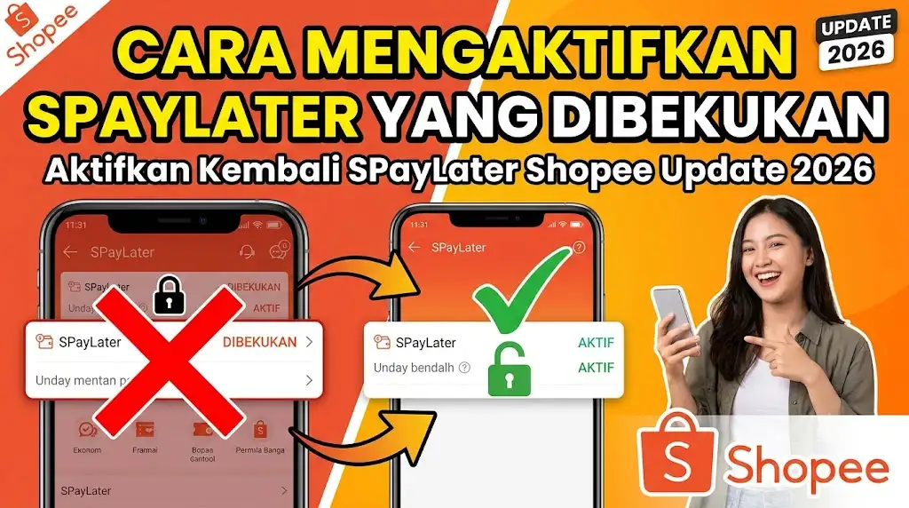 Cara Mengaktifkan SPayLater yang Dibekukan, Aktifkan Kembali SPayLater Shopee Update 2026