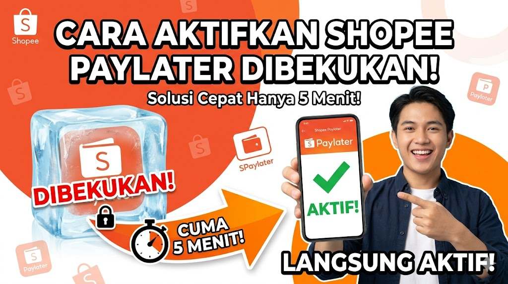 Cara Mengaktifkan Shopee Paylater yang Dibekukan Cuma 5 Menit Langsung Aktif