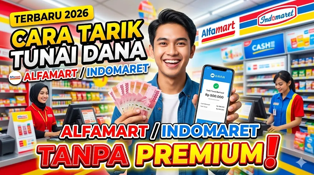 Cara Tarik Tunai Dana di Alfamart atau Indomaret Tanpa Premium Terbaru 2026