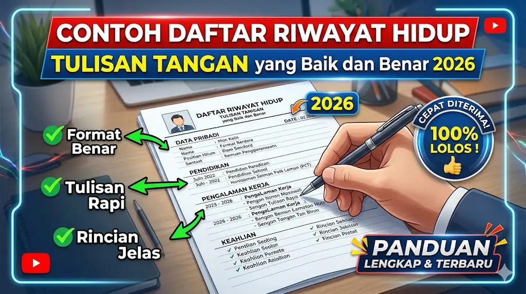 Contoh Daftar Riwayat Hidup Tulisan Tangan yang Baik dan Benar 2026