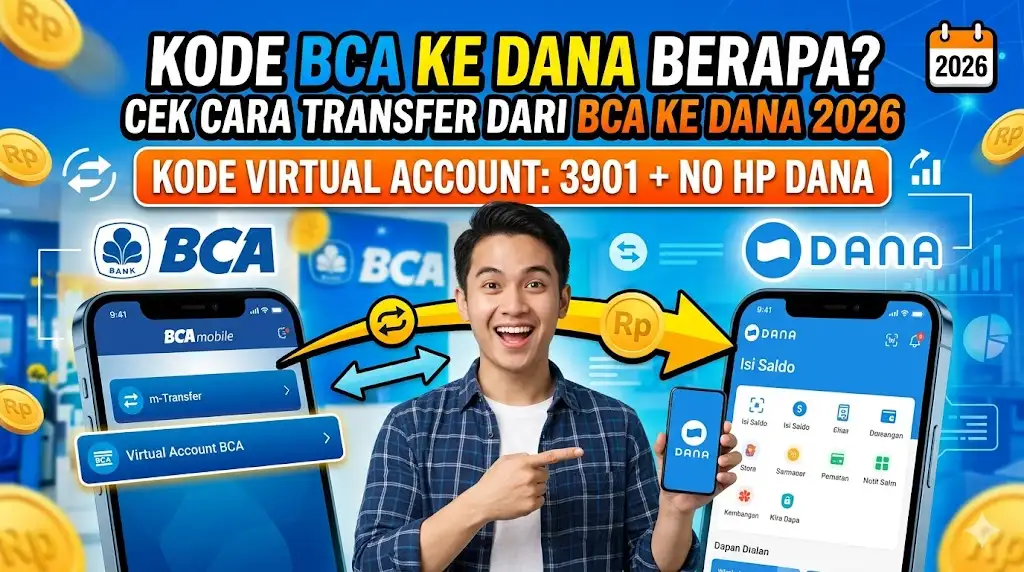 Kode BCA ke DANA Berapa, Cek Cara Transfer dari BCA ke DANA 2026