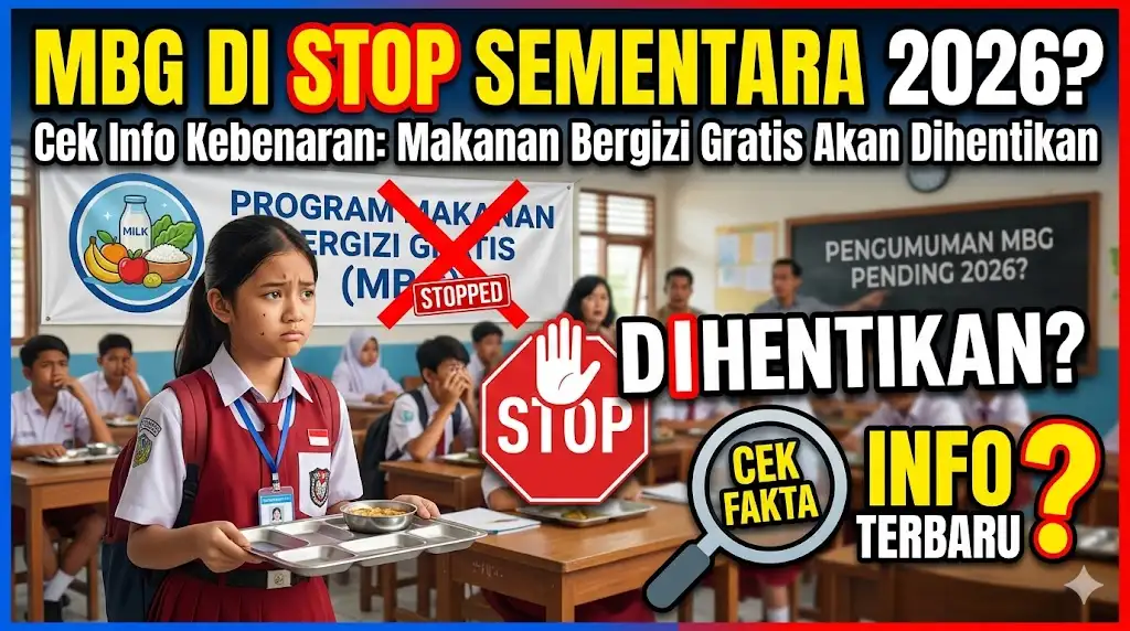 MBG di Stop Sementara 2026: Cek Info Kebenaran Makanan Bergizi Gratis Akan Dihentikan
