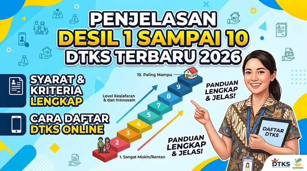 Penjelasan Desil 1 Sampai 10 DTKS Terbaru 2026, Syarat, Kriteria, dan Cara Daftar