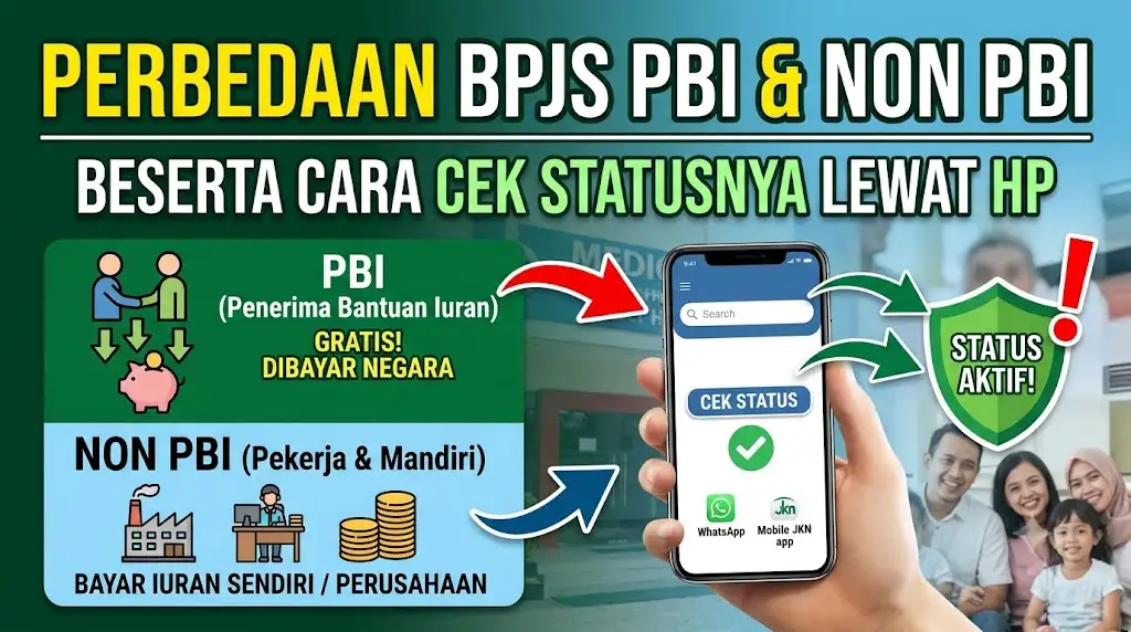 Perbedaan BPJS PBI dan Non PBI beserta Cara Cek Statusnya Lewat HP