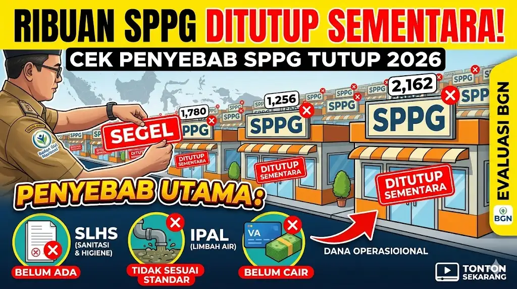 Ribuan SPPG Ditutup Sementara Oleh Pemerintah, Cek Penyebab SPPG Tutup 2026