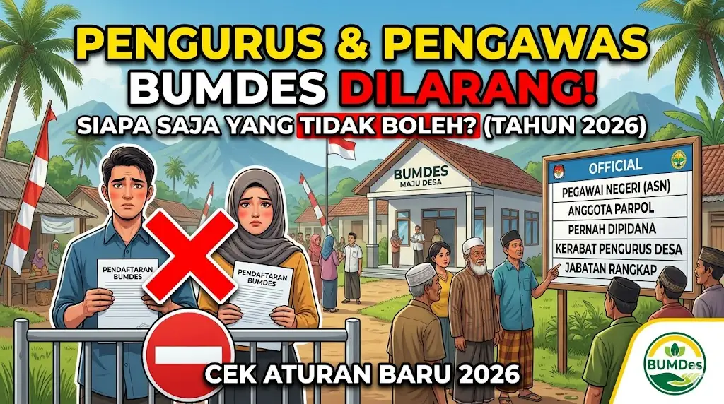 Yang Tidak Boleh Menjadi Pengurus BUMDes, Cek Siapa Saja Tidak Boleh Jadi Pengawas BUMDes 2026