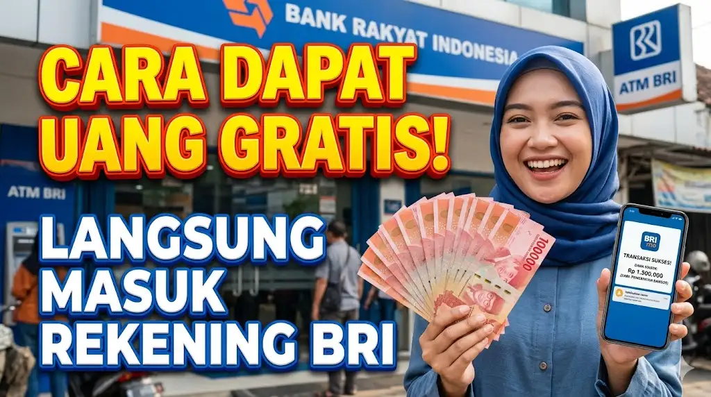 Cara Dapat Uang Gratis Langsung Masuk Rekening BRI dari Pemerintah 2026