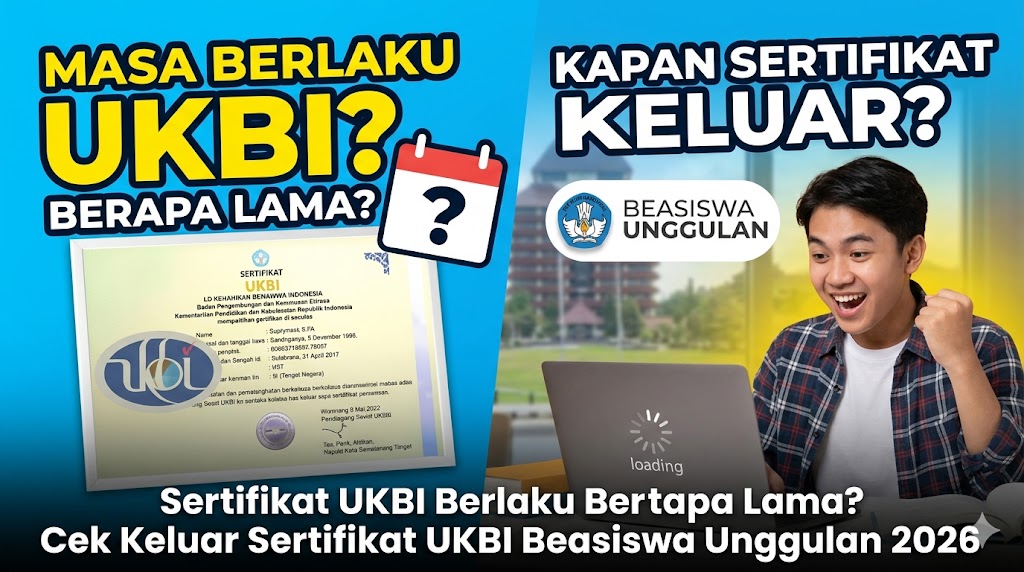 Sertifikat UKBI Berlaku Berapa Lama? Cek Keluar Sertifikat UKBI Beasiswa Unggulan 2026