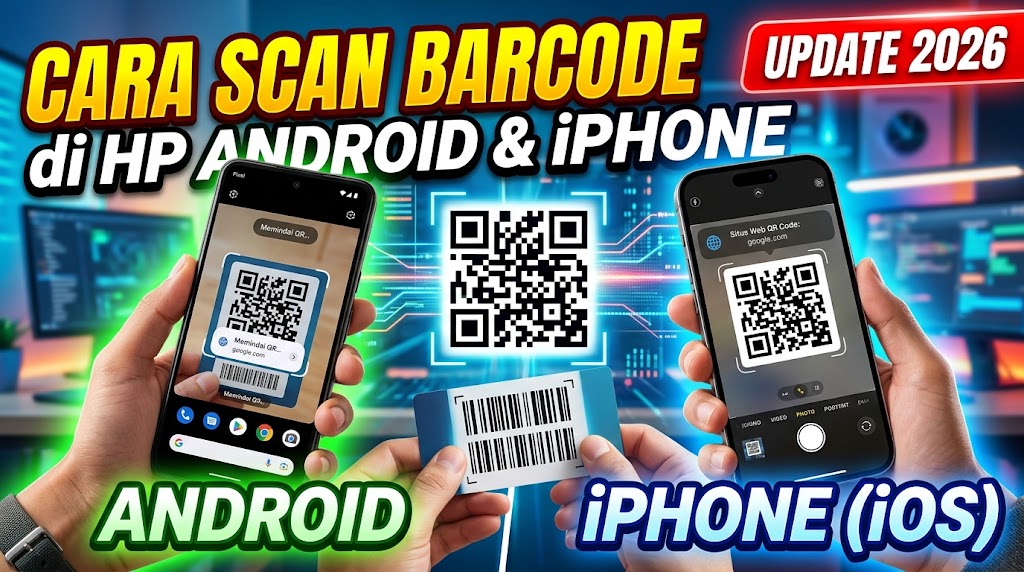 Cara SCAN Barcode di HP Android dan iPhone Sendiri Update 2026